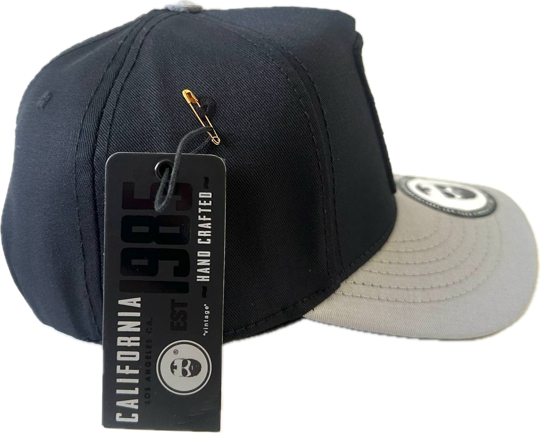 Gorra California vintage gris y negra