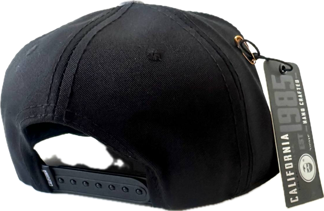 Gorra California vintage gris y negra