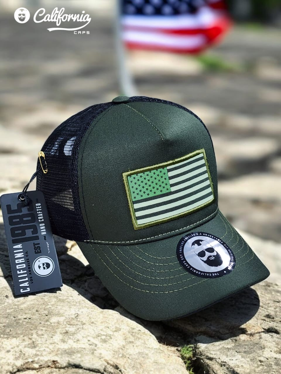 United States Flag Green