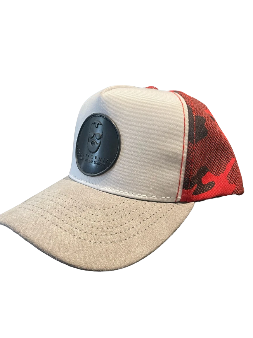 Gorras de California de color rojo camuflaje