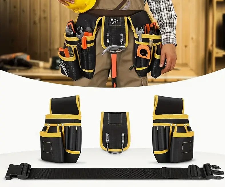 26-Pocket Magnetic Tool Belt – Adjustable Multi-Functional Work Waist Bag