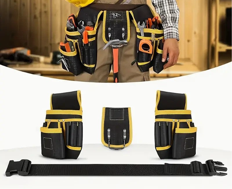 26-Pocket Magnetic Tool Belt – Adjustable Multi-Functional Work Waist Bag