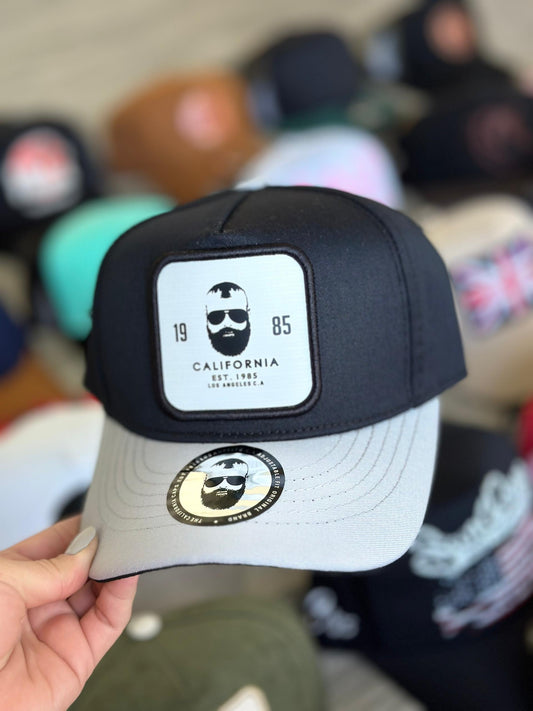 California caps vintage gray and black